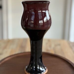 Always Azul Pottery Goblet Red Black Villa Grove Colorado